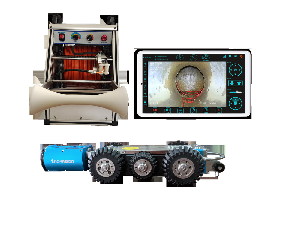 Mainline inspection sewer pipe robotic crawler Andriod tablet control