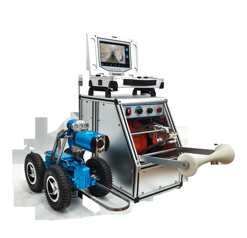 Wireless Tablet Control Sewer Pipe Crawler Robot With High Definition Camera